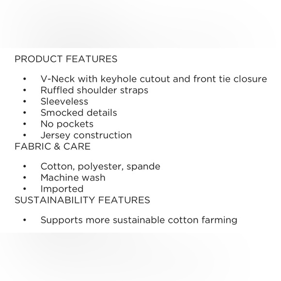 🆕 Juniors size XL Coral SO smocked front tie tank top - Picture 7 of 8